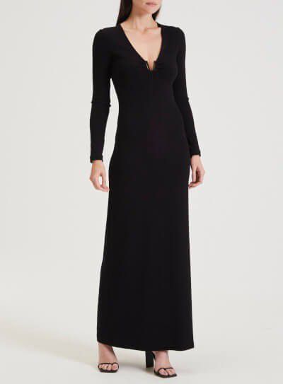 VESTIDO FORUM MANGA LONGA - PRETO