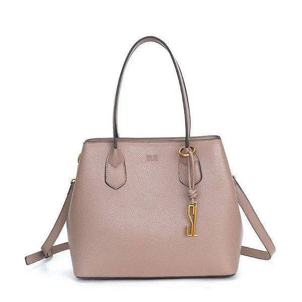BOLSA SANTA LOLLA TOTE FLOATER ALÇA TRANSVERSAL - STONE
