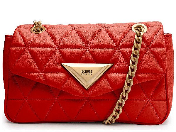 BOLSA SCHUTZ TIRACOLO 944 MATELASSÊ MEDIA- VERMELHO