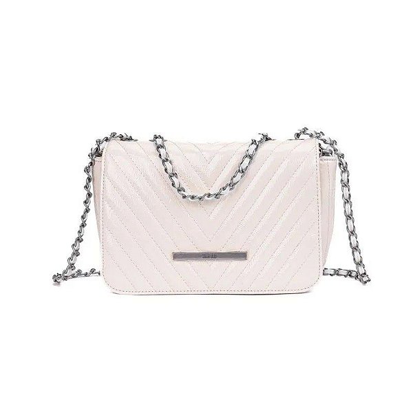 BOLSA SANTA LOLLA GLOSSY MÉDIA BRANCA
