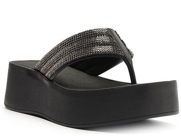 SALTO BRIZZA FLATAFORM CRISTAL COLORS - PRETA