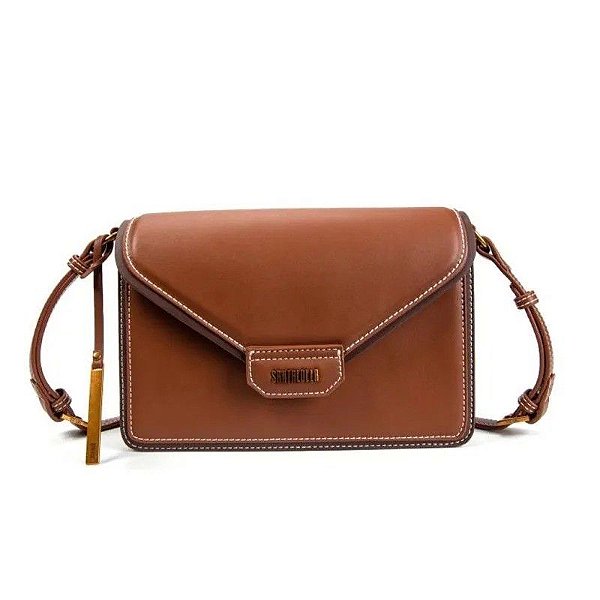 BOLSA SANTA LOLLA ENVELOPE PESPONTO PEQUENA -TOAST