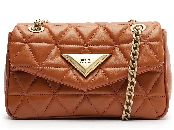 BOLSA SCHUTZ  944 MATELASSÊ MEDIA - CUOIO BROWN