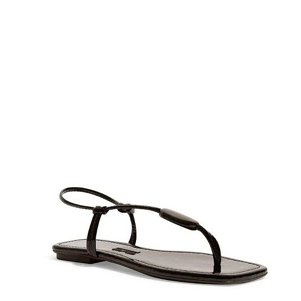 SANDALIA RASTEIRA SANTA LOLLA VERNIZ GLOSSY - PRETA