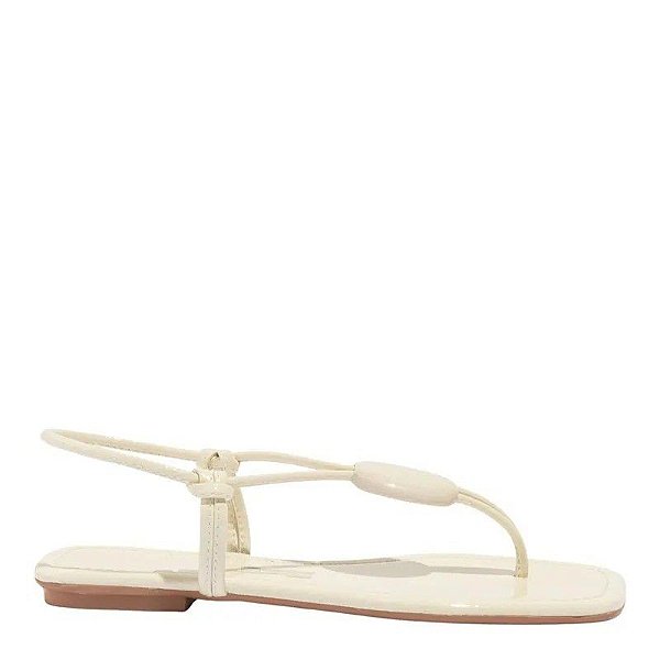SANDALIA RASTEIRA SANTA LOLLA VERNIZ GLOSSY - OFF WHITE