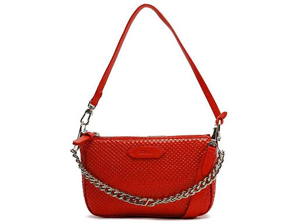BOLSA SCHUTZ TIRACOLO EMMY SNAKE PEQUENA - VERMELHO
