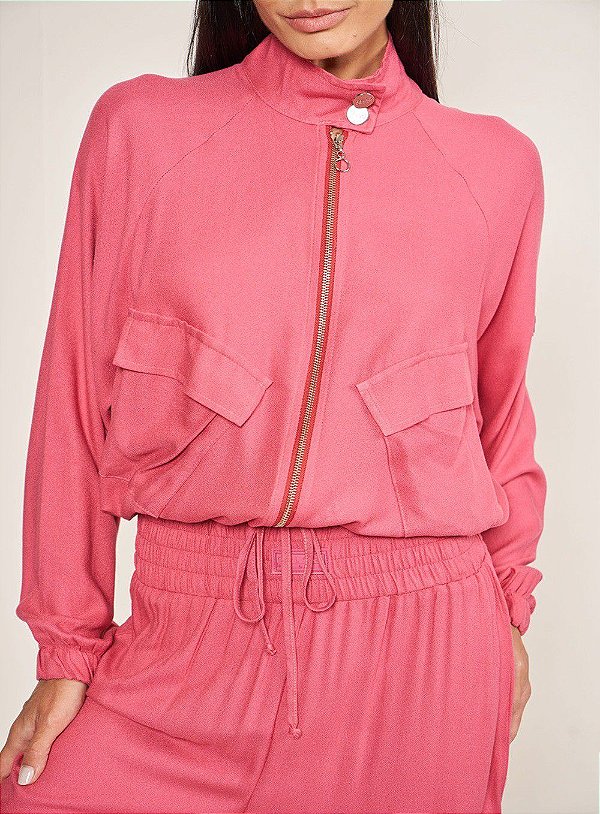 JAQUETA COLCCI LOOSE COM BOLSOS - ROSA GERIBA