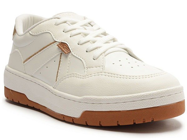 TÊNIS ANACAPRI RECORTES FIRENZE GLITTER - BRANCO E DOURADO