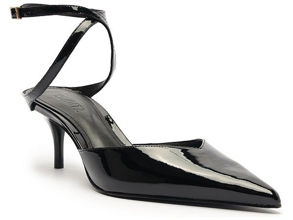 SCARPIN SCHUTZ VERNIZ BICO FINO - PRETO
