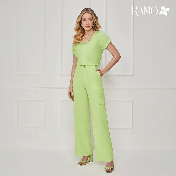 BLUSA RAMO SELVAGEM BASICA DE VISCOSE - LIMA