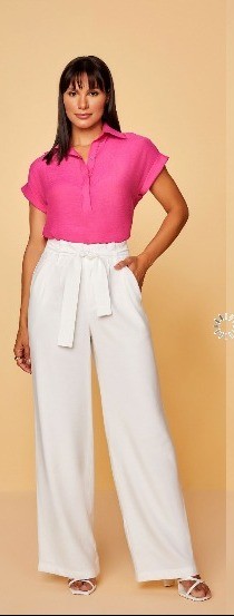 BLUSA RAMO SELVAGEM DE VISCOSE- ROSA CHIQUETE