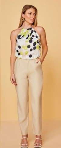 BLUSA RAMO SELVAGEM COM PREGAS - LIMA