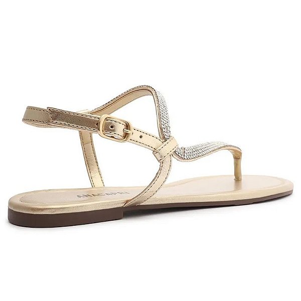 SANDALIA RASTEIRA ANACAPRI PW SHINE - DOURADO