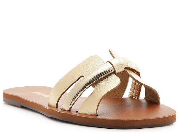 SANDALIA RASTEIRA ANACAPRI RECORTES TIRA H ADORNO - DOURADO