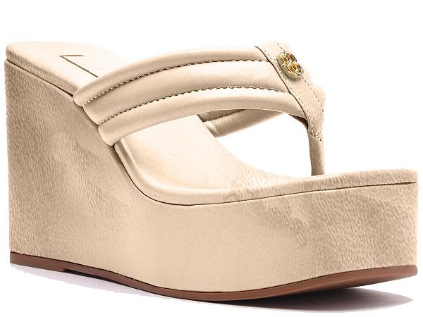 SANDALIA FLATFORM SCHUTZ- DOURADO
