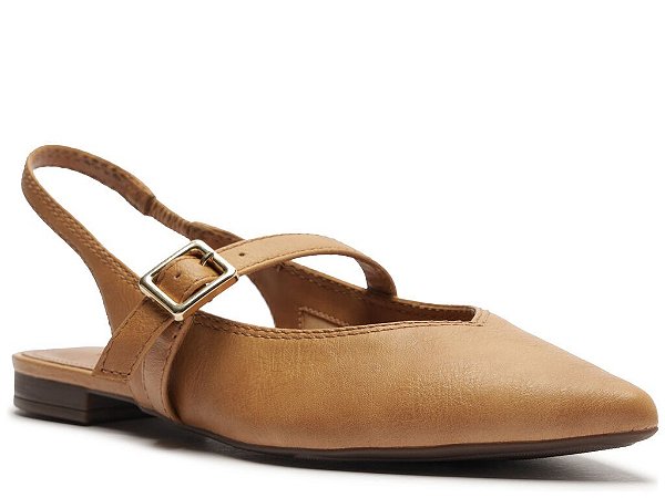 SAPATILA ANACAPRI SLINGBACK BICO FINO- PALHA