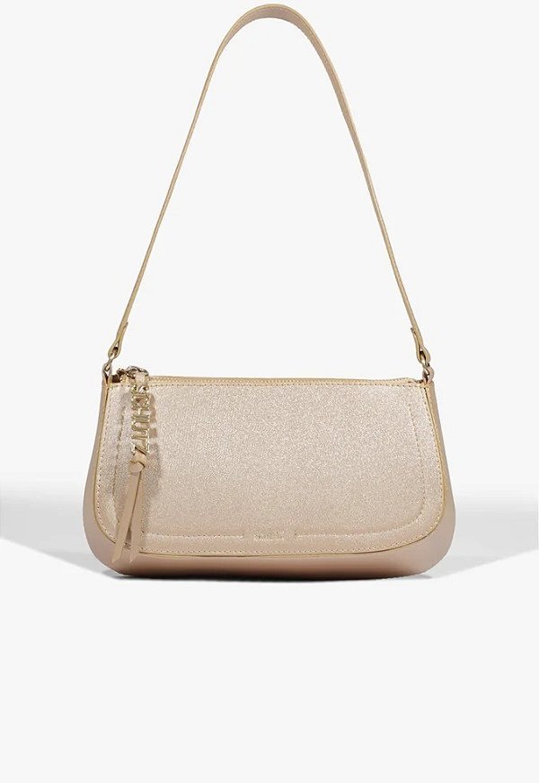 BOLSA SCHUTZ SHOULDER TINA MÉDIA COURO -DOURADA