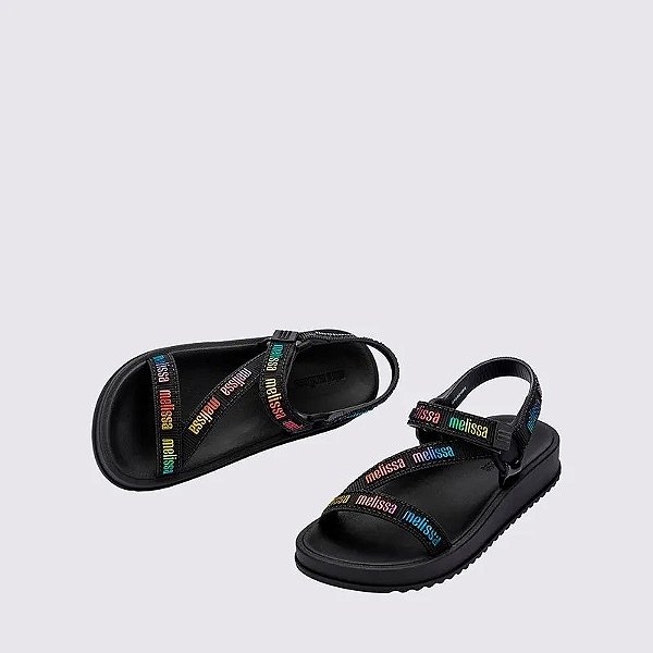 MINI MELISSA STRIPES M LOVER - PRETO