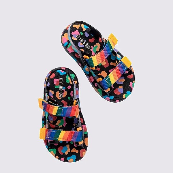 MINI MELISSA MIX BABY -  PRETO MULTICOR