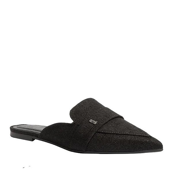 MULE SANTA LOLLA TECIDO COPACABANA BICO FINO - PRETO
