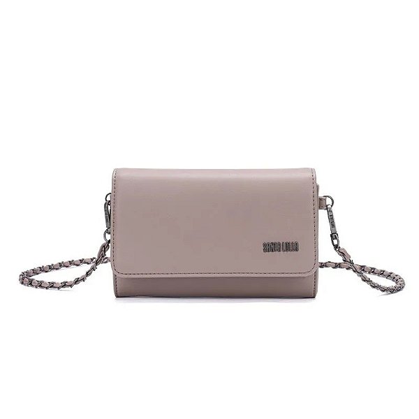 BOLSA SANTA LOLLA  SOFT ALÇA TRANSVERSAL - STONE