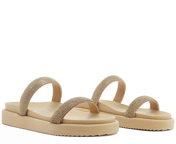 PAPETE ANACAPRI DUAS TIRAS GLAM- DOURADO