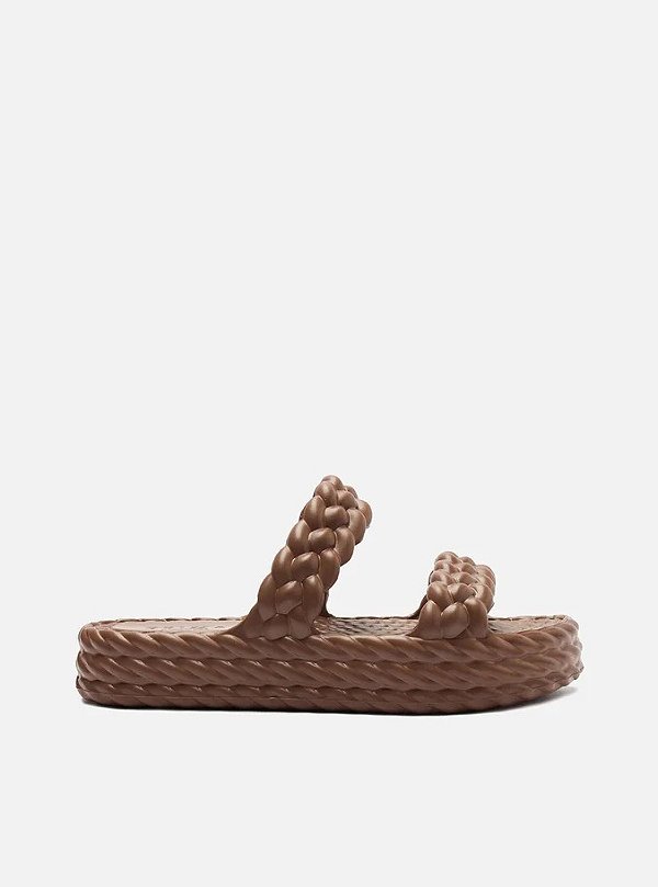 SANDALIA SLIDE BRIZZA MARROCOS- COFFE