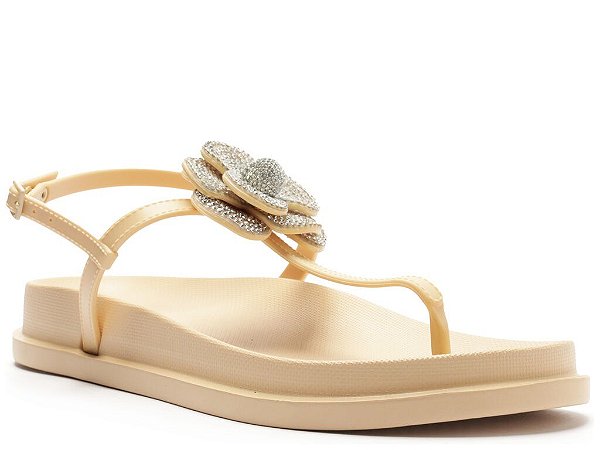 SANDALIA BRIZZA RASTEIRA FLOR- AREIA