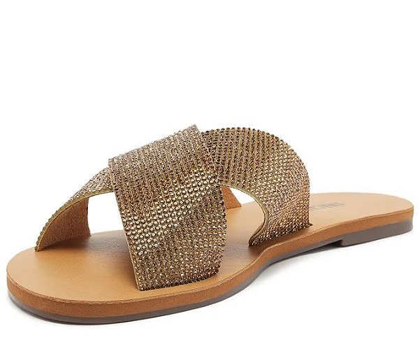 RASTEIRA ANACAPRI TIRAS CRUZADAS GLAM -DOURADA