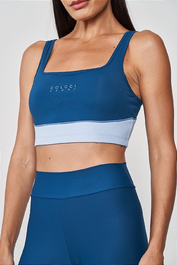TOP COLCCI SPORT SLIM DUO COLOR -AZUL MOONDUST