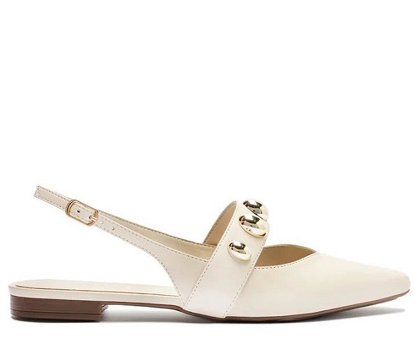 SAPATILHA ANACAPRI SLINGBACK MAXI TACHAS BRANCO
