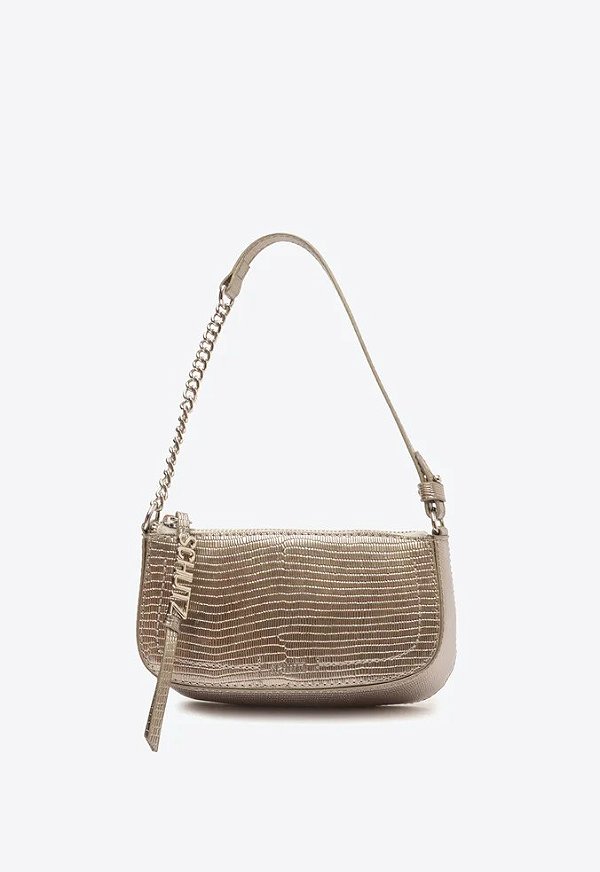 BOLSA SCHUTZ SHOUDER TINA- METALIZADO DOURADO