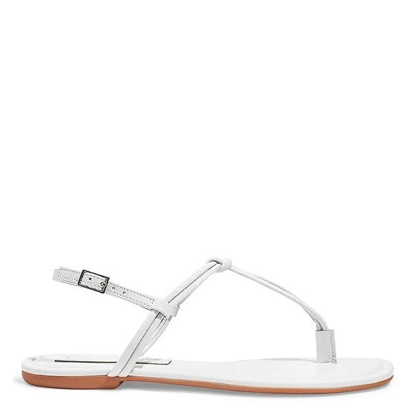 RASTEIRA SANTA LOLLA FLAT VERNIZ GLOSSY TIRAS- BRANCO