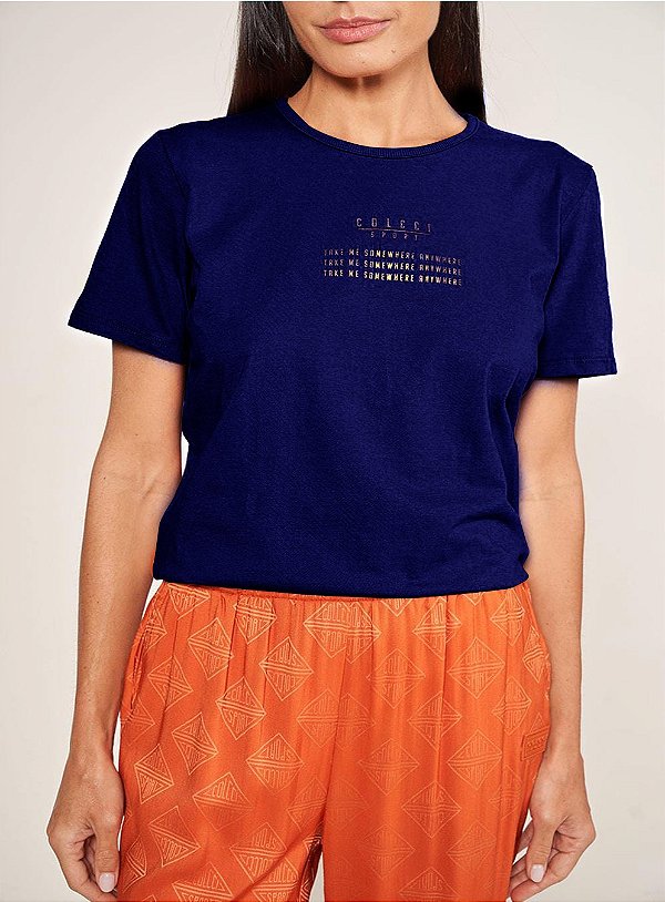 CAMISETA COLCCI AZUL LIFE