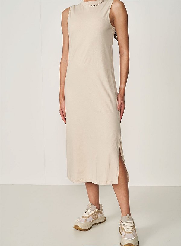 VESTIDO COLCCI-BEGE TAUPE