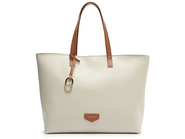BOLSA ANACAPRI SHOPPING GRANDE CAPSULA METAL BRANCA