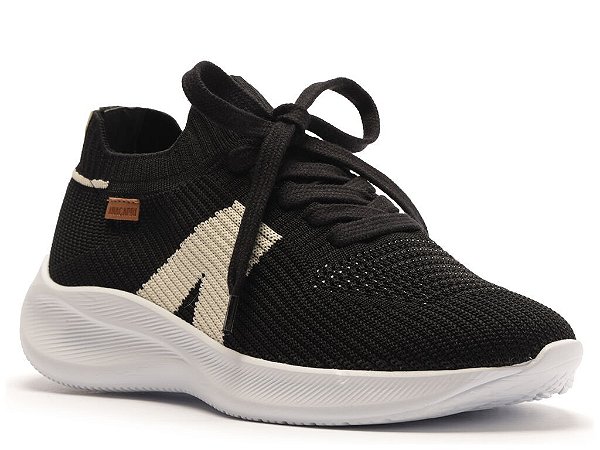 TENIS ANACAPRI KNIT SPORTY NEW ANA PRETO PRETO