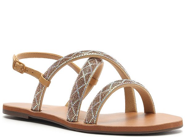 SANDALIA ANACAPRI MANTA GLAM DETALHADA DOURADA DOURADA