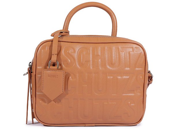 BOLSA SCHUTZ PEQUENA TRANSVERSAL GIFTS ASTEC MARROM