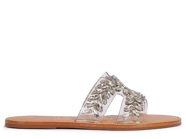 SANDALIA SCHUTZ TRANSPARENTE NIQUEL CRISTAL CRISTAL