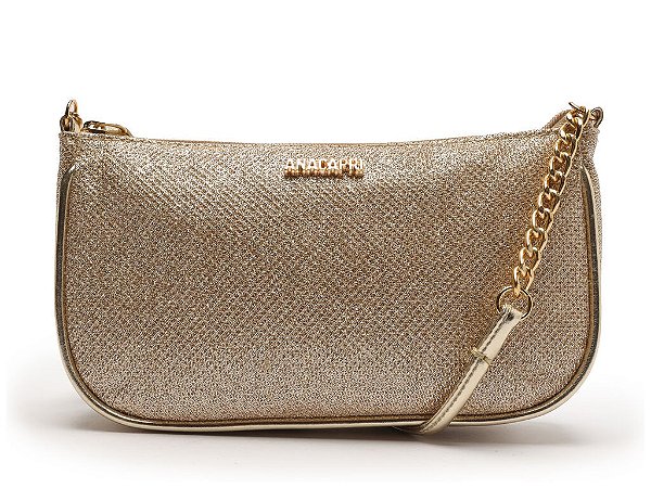 BOLSA ANACAPRI MEDIA LUMINOCOLOR METALLIC OURO LIGHT COBRE