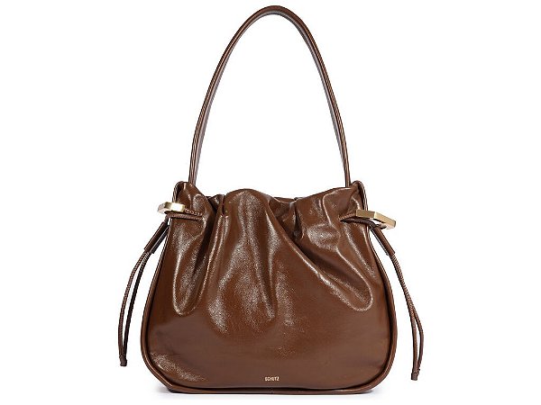 BOLSA SCHUTZ MEDIA  DEVIN COURO MARROM MARROM