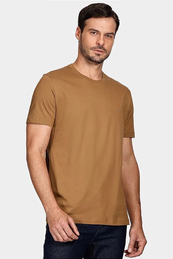 CAMISETA ARAMIS BASICA CAQUI MASCAVO