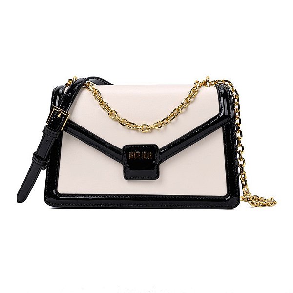 BOLSA SANTA LOLLA SOFT BRANCO E PRETO