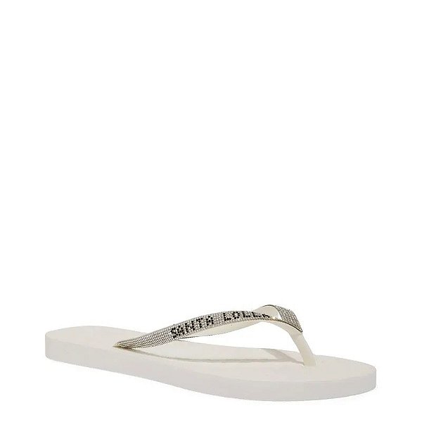 CHINELO SANTA LOLLA FLIP FLOP BORRACHA TIRAS BRILHO