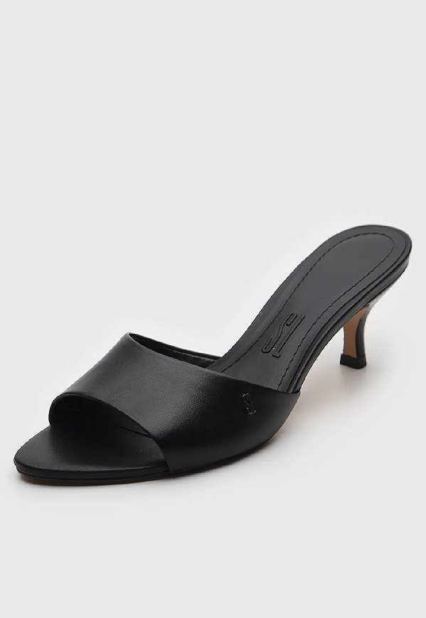 MULE SANTA LOLLA COURO NOBRE PRETO PRETO