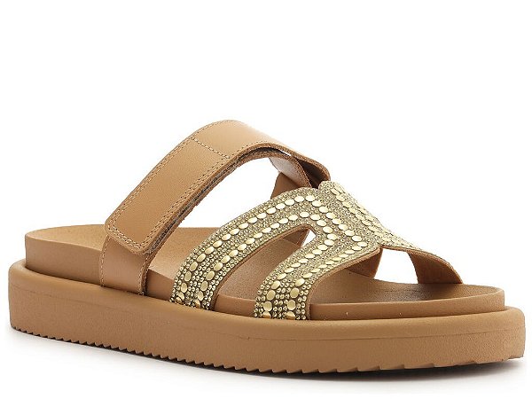 PAPETE TIRA H STRASS BEGE