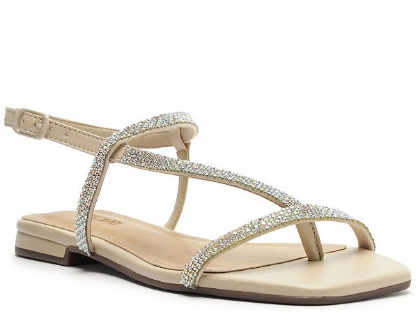 RASTEIRA ANA CAPRI ASSIMETRICA GLAM PEDRARIA BRANCA