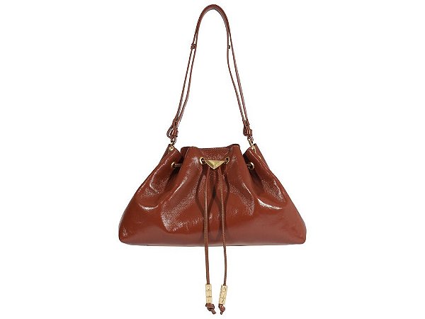 BOLSA SCHTUZ BUCKET JESS COURO MARROM MARROM
