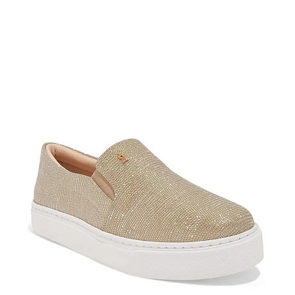 SLIP ON SANTA LOLLA SHINY LIZARD BRILHO DOURADO DOURADO